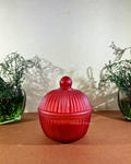 Crimson Frost Candle Jar