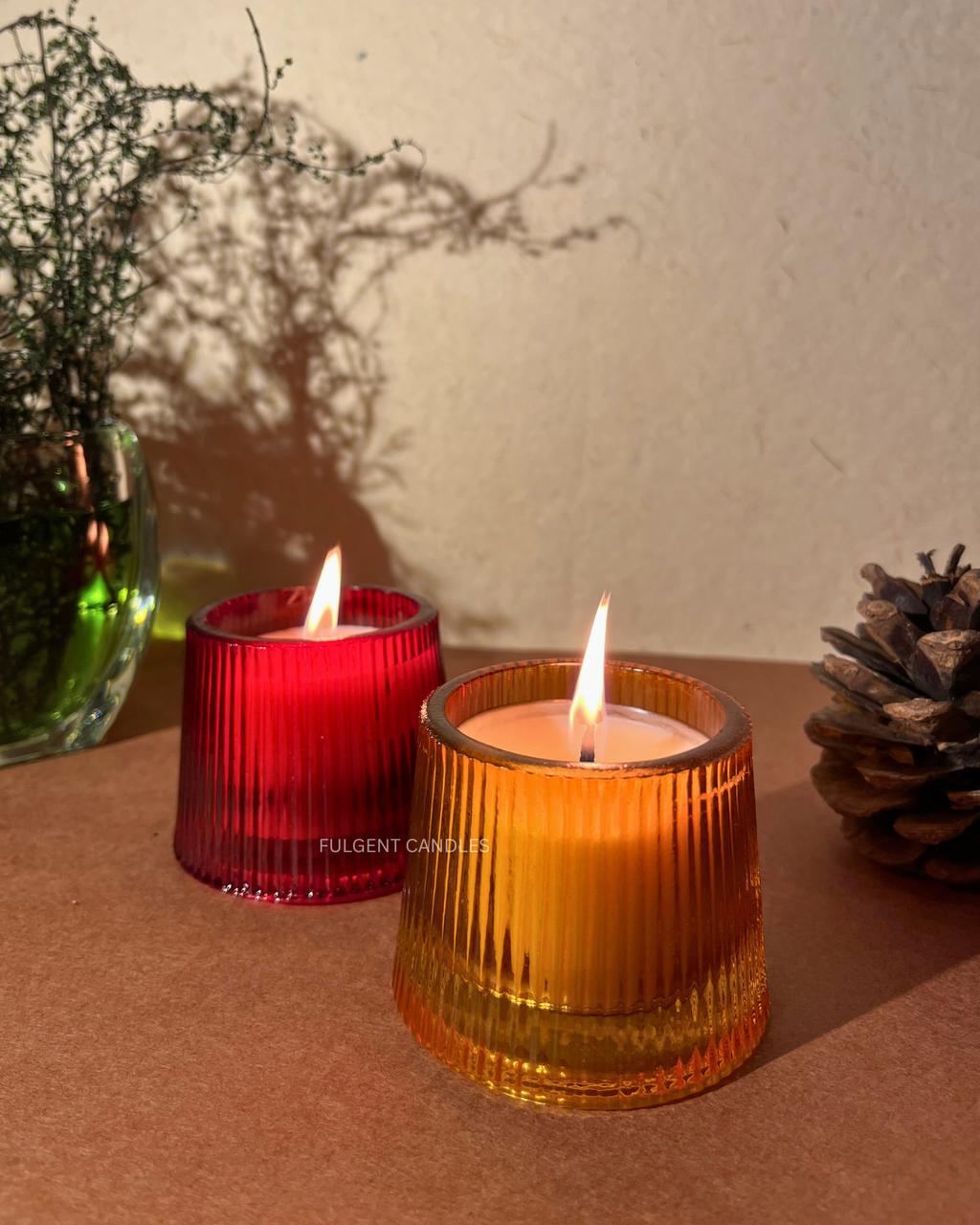 Lined Votive Candle