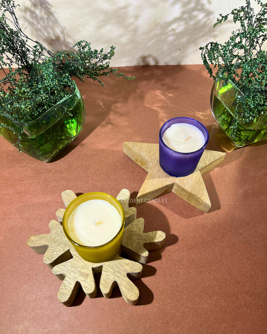 Star & Snowflake Candle Holder